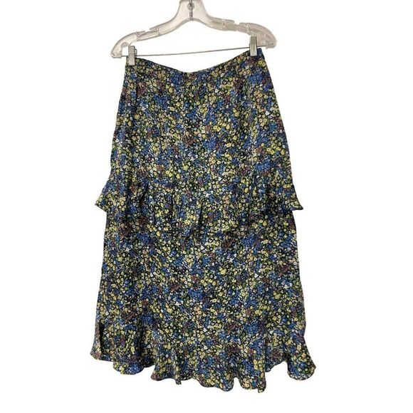 Boden Womens Ruffle Midi Skirt UK 10 US 6 Multicolor Floral Tiered R0284 NWT - Picture 4 of 14